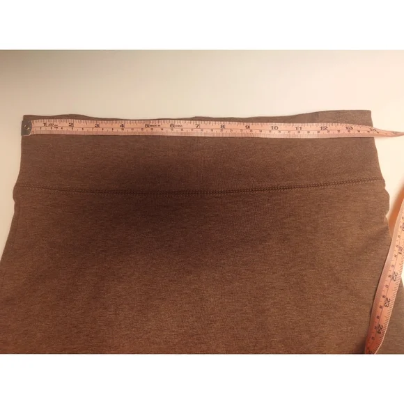 NWOT Heather Brown LABIJOU Bodycon Pencil Skirt S High Waist Stretch Midi / Knee - Picture 3 of 9